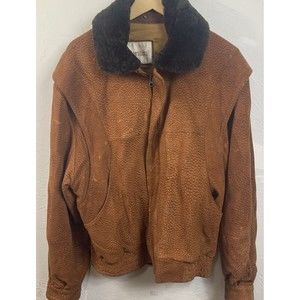 Vintage Corium Bomber Jacket Adult Size Large Cuero